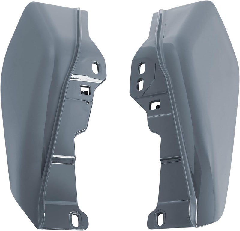 HR3 Custom Mid-Frame Air Deflectors Compatible with 2009-later Harley Road King Road Glide Street Glide Electra Glide Ultra Limited (Apple Green/Gunship Gray) (Style #2) - Image 1